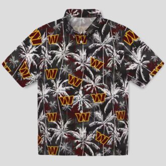 Washington Commanders Palm Print Hawaiian Shirt, NFL Summer Outfit for Men & Women