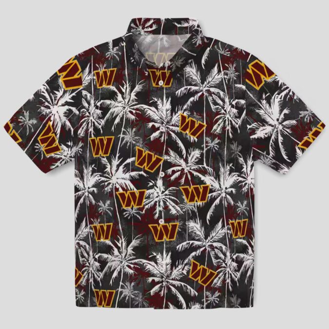 Washington Commanders Palm Print Hawaiian Shirt, NFL Summer Outfit for Men & Women