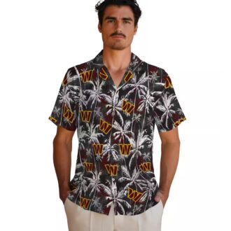 Washington Commanders Palm Print Hawaiian Shirt, NFL Summer Outfit for Men & Women
