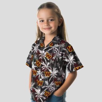 Washington Commanders Palm Print Hawaiian Shirt, NFL Summer Outfit for Men & Women