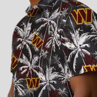Washington Commanders Palm Print Hawaiian Shirt, NFL Summer Outfit for Men & Women