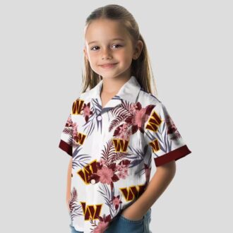 Washington Commanders Patriotic Hawaiian Shirt, Burgundy White NFL Game Day Summer Outfit