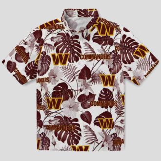 Washington Commanders Tropical Hawaiian Shirt, NFL Floral Aloha Beachwear for Men & Women