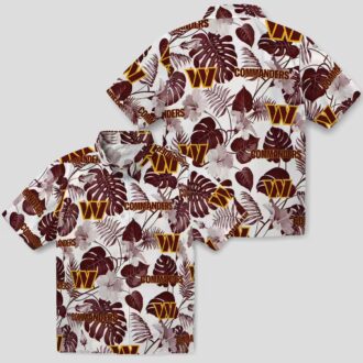 Washington Commanders Tropical Hawaiian Shirt, NFL Floral Aloha Beachwear for Men & Women