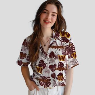 Washington Commanders Tropical Hawaiian Shirt, NFL Floral Aloha Beachwear for Men & Women