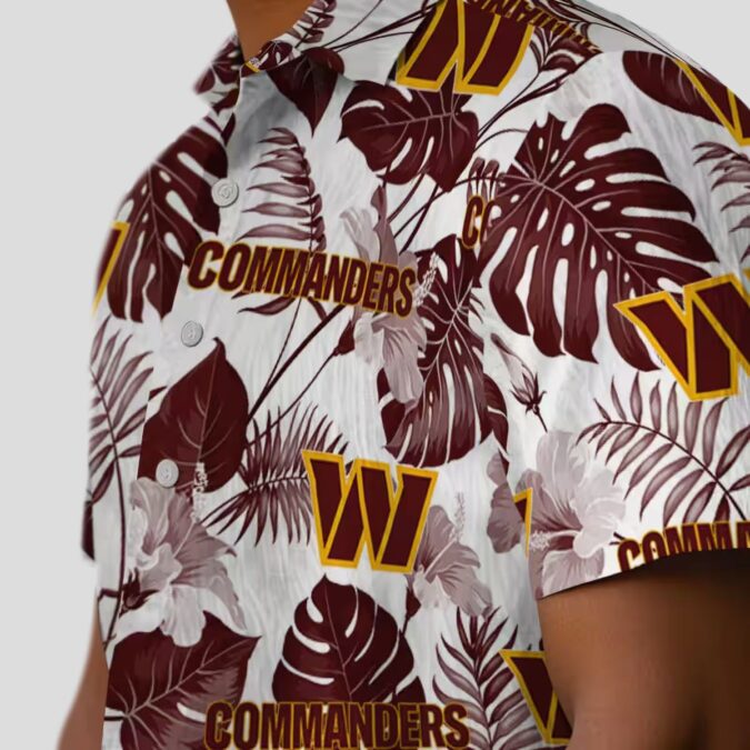 Washington Commanders Tropical Hawaiian Shirt, NFL Floral Aloha Beachwear for Men & Women