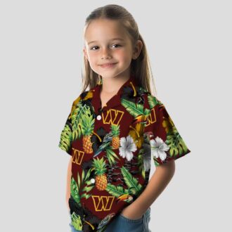 Washington Commanders Tropical Toucan Hawaiian Shirt - Hibiscus Pineapple Design for Men & Women