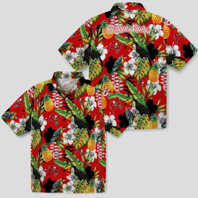 NFL Tampa Bay Buccaneers Aloha Hawaiian Shirt, Summer Tropical Toucan & Floral Print