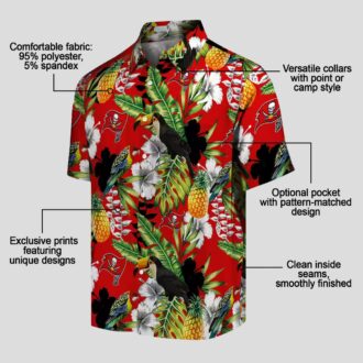 NFL Tampa Bay Buccaneers Aloha Hawaiian Shirt, Summer Tropical Toucan & Floral Print
