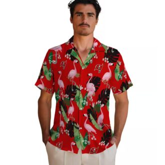 NFL Tampa Bay Buccaneers Flamingo Leaf Hawaiian Shirt, Summer Beachwear & Game Day Gear