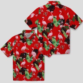 NFL Tampa Bay Buccaneers Flamingo Leaf Hawaiian Shirt, Summer Beachwear & Game Day Gear