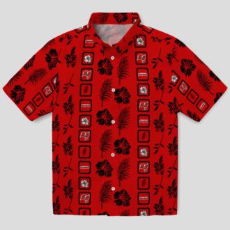 NFL Tampa Bay Buccaneers Red Floral Hawaiian Shirt, Perfect Summer Beach Gear