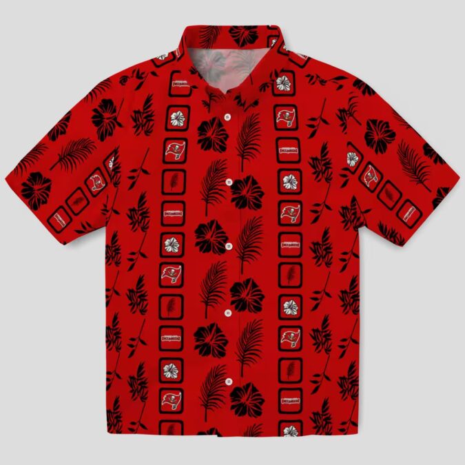 NFL Tampa Bay Buccaneers Red Floral Hawaiian Shirt, Perfect Summer Beach Gear