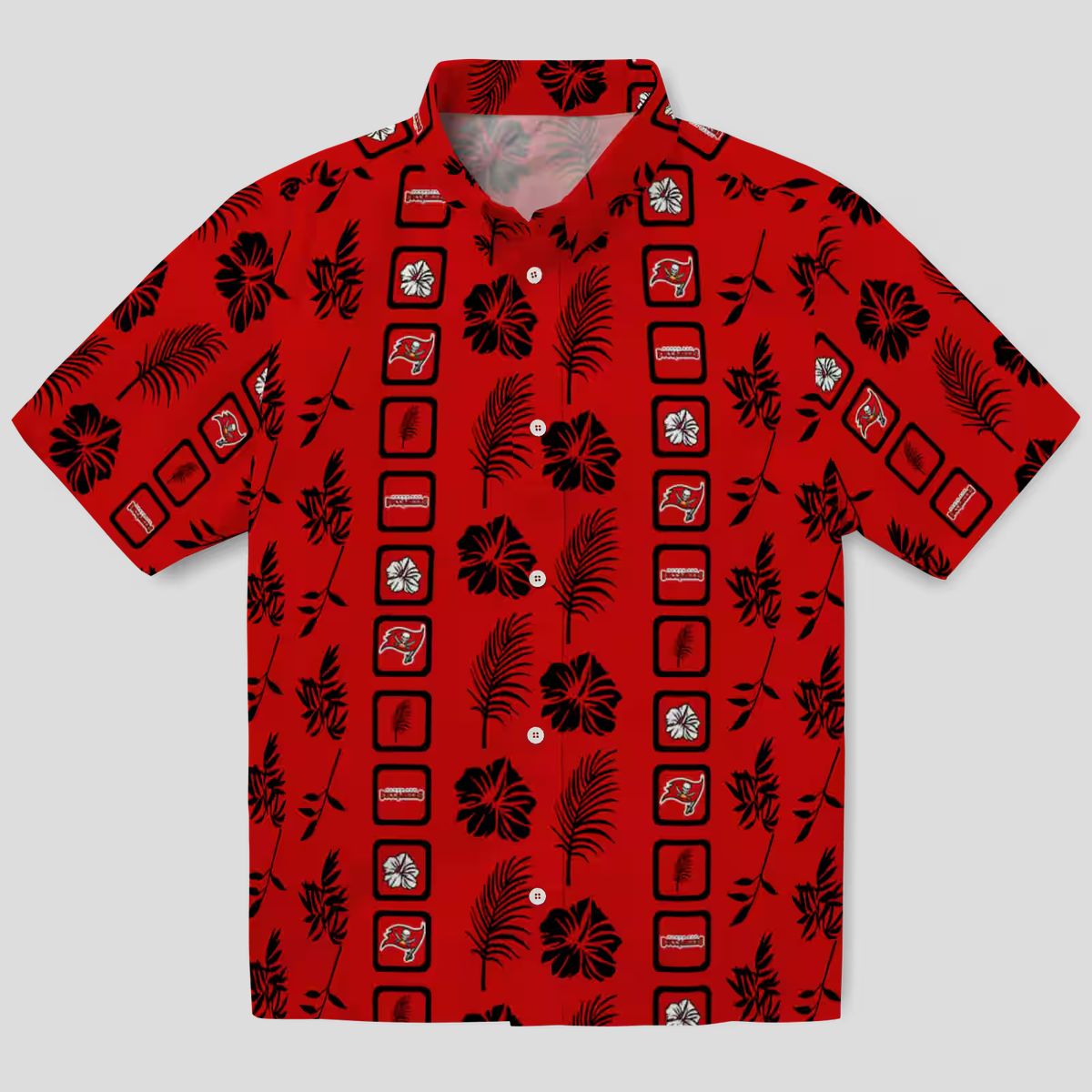 NFL Tampa Bay Buccaneers Red Floral Hawaiian Shirt, Perfect Summer Beach Gear