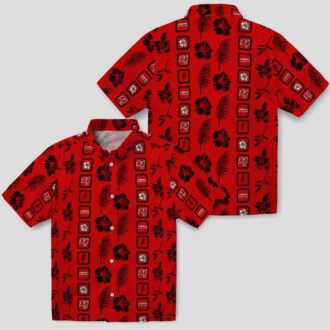 NFL Tampa Bay Buccaneers Red Floral Hawaiian Shirt, Perfect Summer Beach Gear