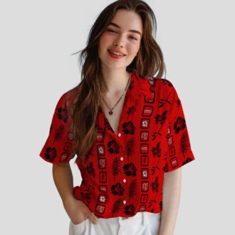 NFL Tampa Bay Buccaneers Red Floral Hawaiian Shirt, Perfect Summer Beach Gear