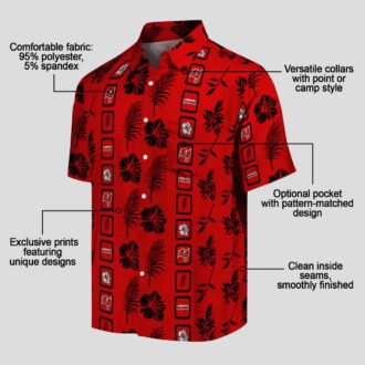 NFL Tampa Bay Buccaneers Red Floral Hawaiian Shirt, Perfect Summer Beach Gear