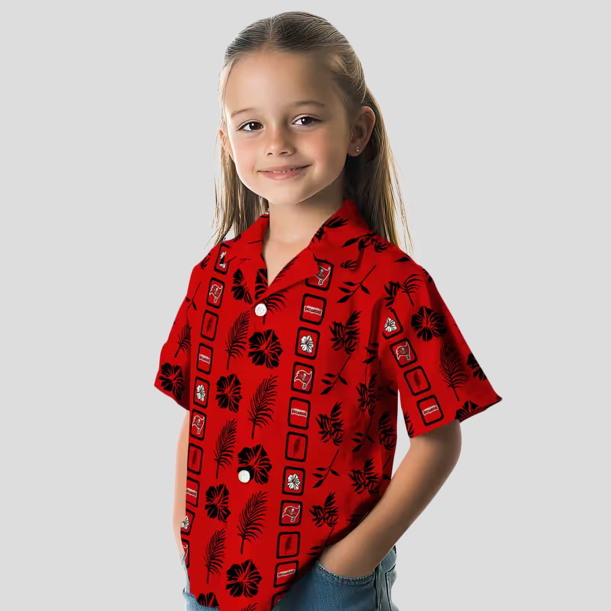 NFL Tampa Bay Buccaneers Red Floral Hawaiian Shirt, Perfect Summer Beach Gear