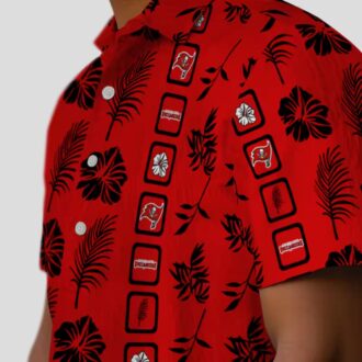 NFL Tampa Bay Buccaneers Red Floral Hawaiian Shirt, Perfect Summer Beach Gear