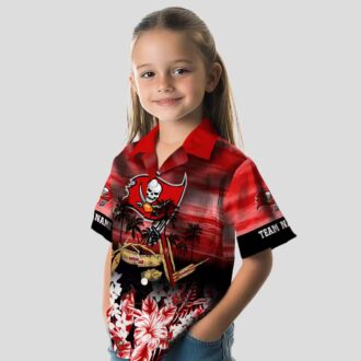 NFL Tampa Bay Buccaneers Tropical Hawaiian Shirt, Red Canoe Floral Beach Outfit