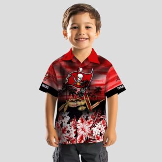 NFL Tampa Bay Buccaneers Tropical Hawaiian Shirt, Red Canoe Floral Beach Outfit