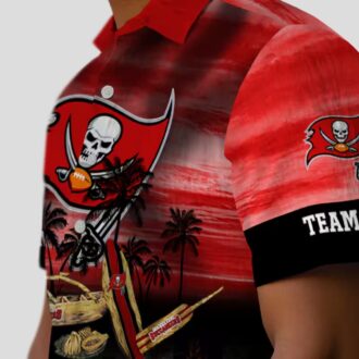 NFL Tampa Bay Buccaneers Tropical Hawaiian Shirt, Red Canoe Floral Beach Outfit