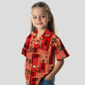 Tampa Bay Buccaneers NFL Tribal Symbols Hawaiian Shirt, Red Aloha Beach Shirt for Fans