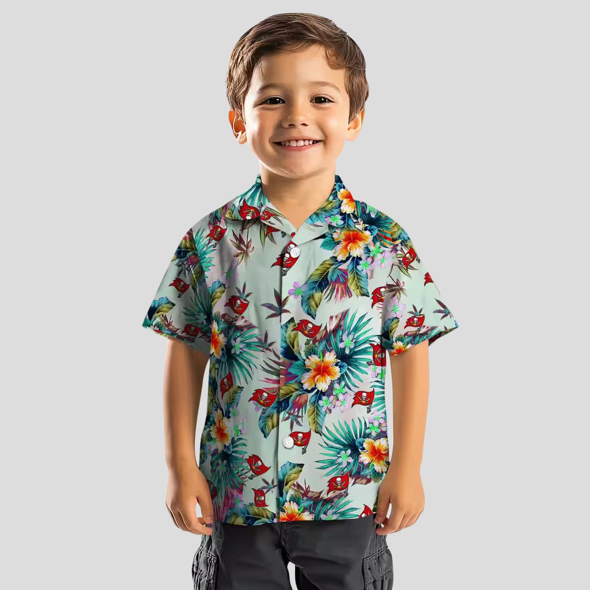 Tampa Bay Buccaneers NFL Tropical Hawaiian Shirt - Green Foliage Aloha Design for Fans