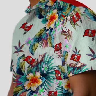 Tampa Bay Buccaneers NFL Tropical Hawaiian Shirt - Green Foliage Aloha Design for Fans