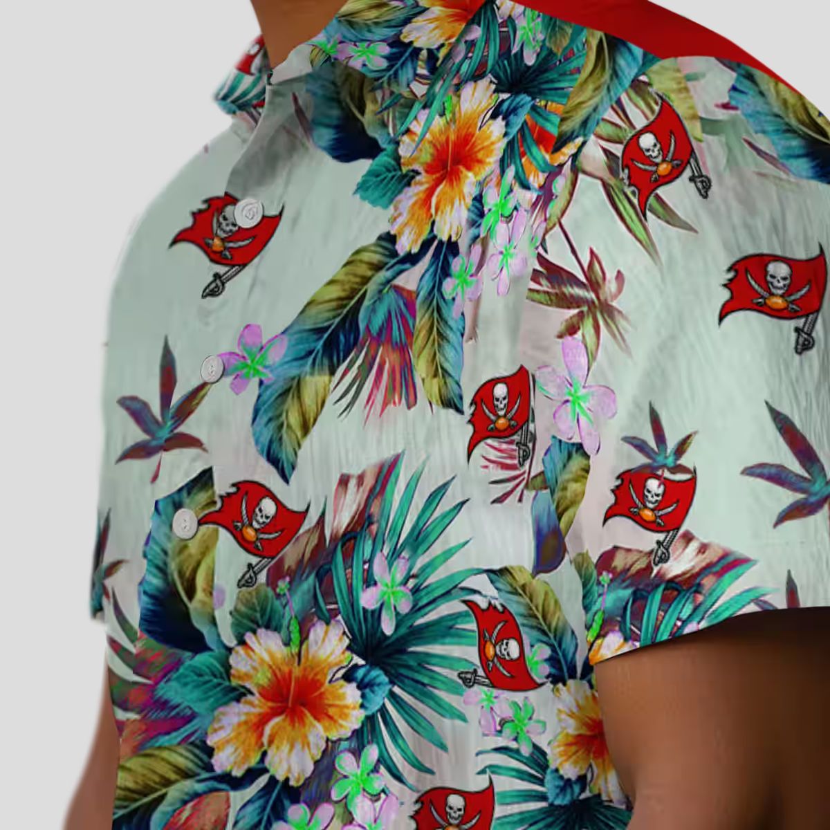 Tampa Bay Buccaneers NFL Tropical Hawaiian Shirt - Green Foliage Aloha Design for Fans