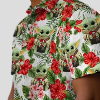 Tampa Bay Buccaneers NFL Tropical Yoda Green Shirt, Aloha Floral Hawaiian Shirt for Summer Fans