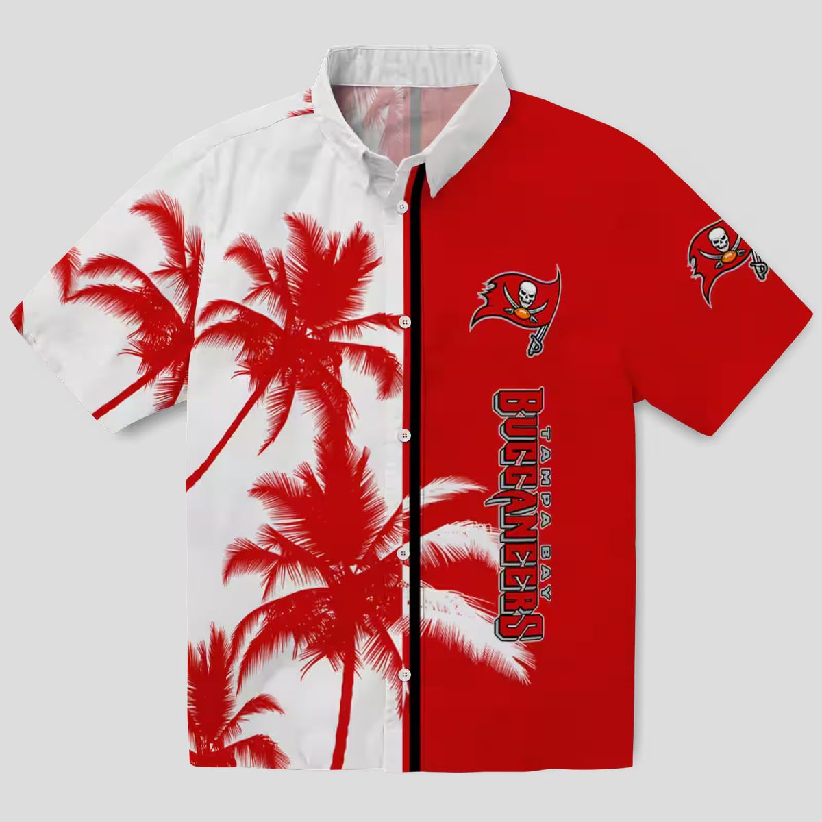 Tampa Bay Buccaneers Palm Trees Hawaiian Shirt, Red White NFL Shirt for Summer Vacation