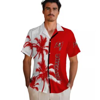 Tampa Bay Buccaneers Palm Trees Hawaiian Shirt, Red White NFL Shirt for Summer Vacation
