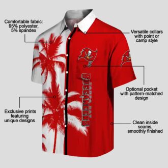 Tampa Bay Buccaneers Palm Trees Hawaiian Shirt, Red White NFL Shirt for Summer Vacation