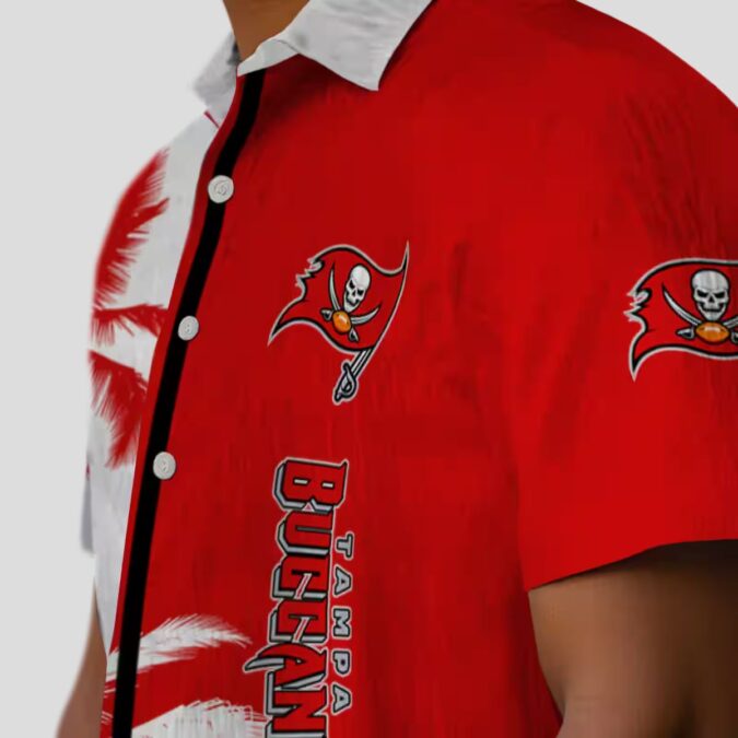 Tampa Bay Buccaneers Palm Trees Hawaiian Shirt, Red White NFL Shirt for Summer Vacation