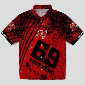Tampa Bay Buccaneers Personalized Hawaiian Shirt, Red Star Stripes NFL Fan Gear