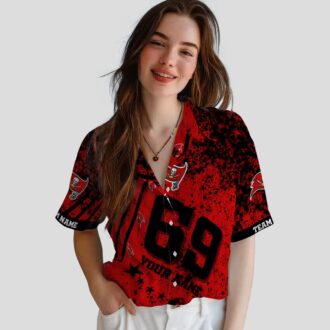 Tampa Bay Buccaneers Personalized Hawaiian Shirt, Red Star Stripes NFL Fan Gear