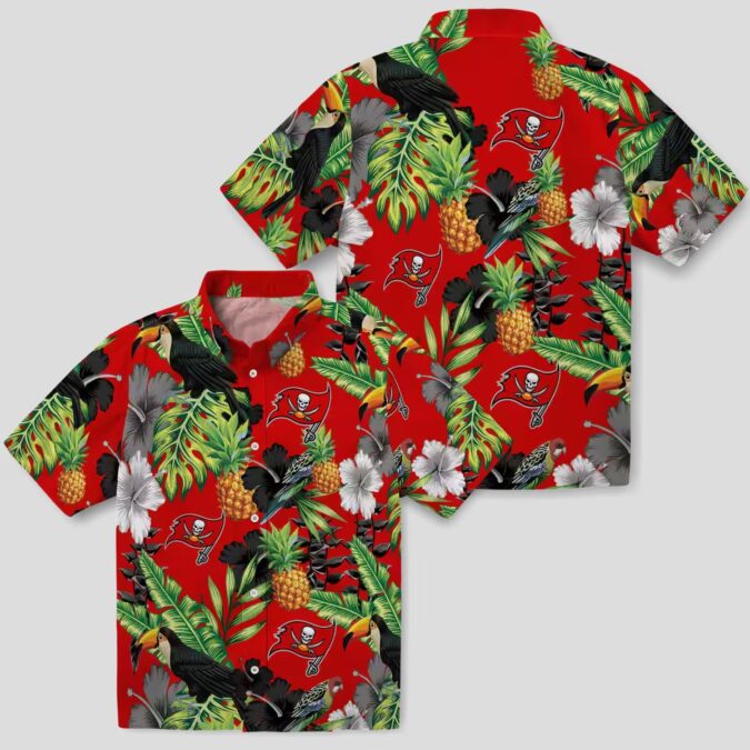 Tampa Bay Buccaneers Pineapple Hibiscus Aloha Hawaiian Shirt - Style for Summer Fans