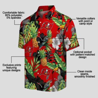 Tampa Bay Buccaneers Pineapple Hibiscus Aloha Hawaiian Shirt - Style for Summer Fans