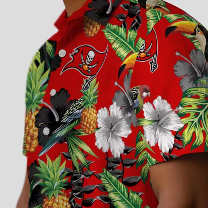 Tampa Bay Buccaneers Pineapple Hibiscus Aloha Hawaiian Shirt - Style for Summer Fans