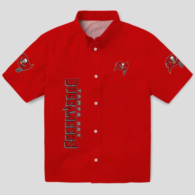 Tampa Bay Buccaneers Stuart Minion Hawaiian Shirt, Red NFL Aloha Button Up Shirt
