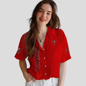 Tampa Bay Buccaneers Stuart Minion Hawaiian Shirt, Red NFL Aloha Button Up Shirt