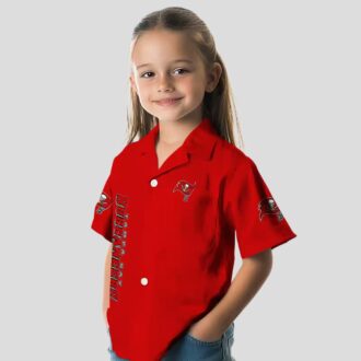Tampa Bay Buccaneers Stuart Minion Hawaiian Shirt, Red NFL Aloha Button Up Shirt