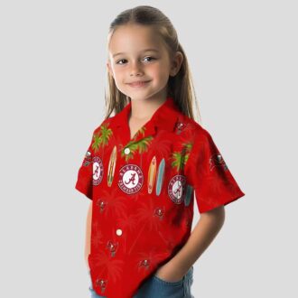 Tampa Bay Buccaneers Surfboard Palm Red Hawaiian Shirt, Perfect for Beach & Summer