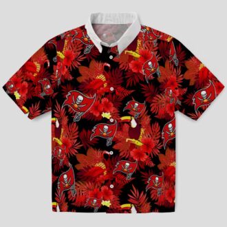 Tampa Bay Buccaneers Tropical Toucan Red Hawaiian Shirt, NFL Fan Summer Apparel