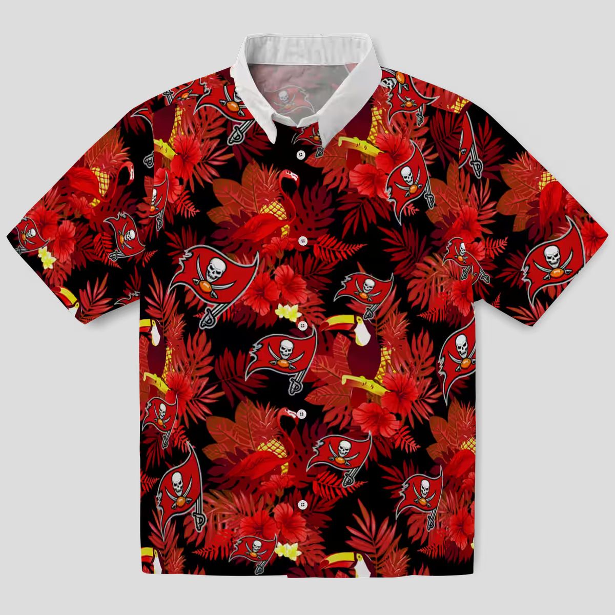 Tampa Bay Buccaneers Tropical Toucan Red Hawaiian Shirt, NFL Fan Summer Apparel