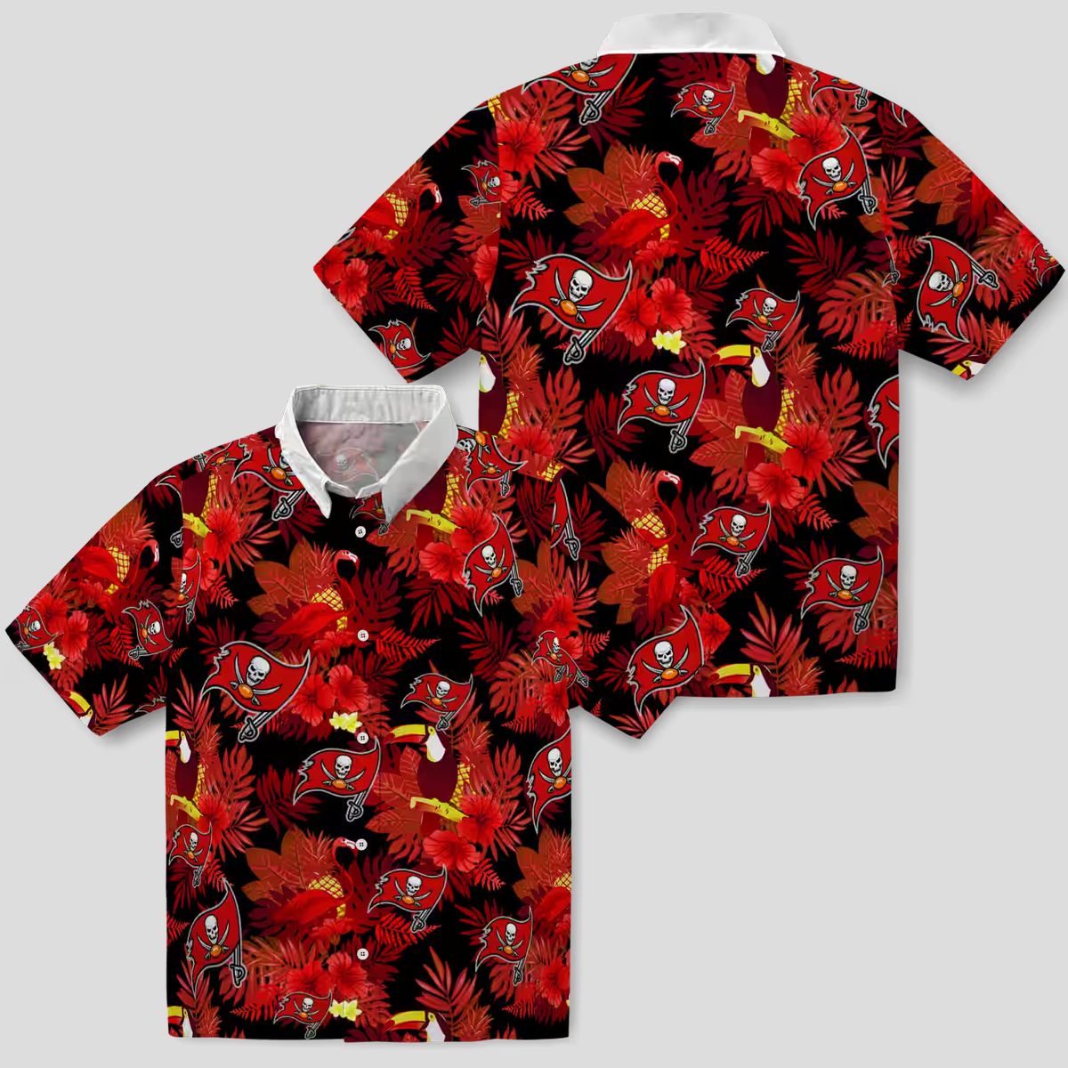 Tampa Bay Buccaneers Tropical Toucan Red Hawaiian Shirt, NFL Fan Summer Apparel