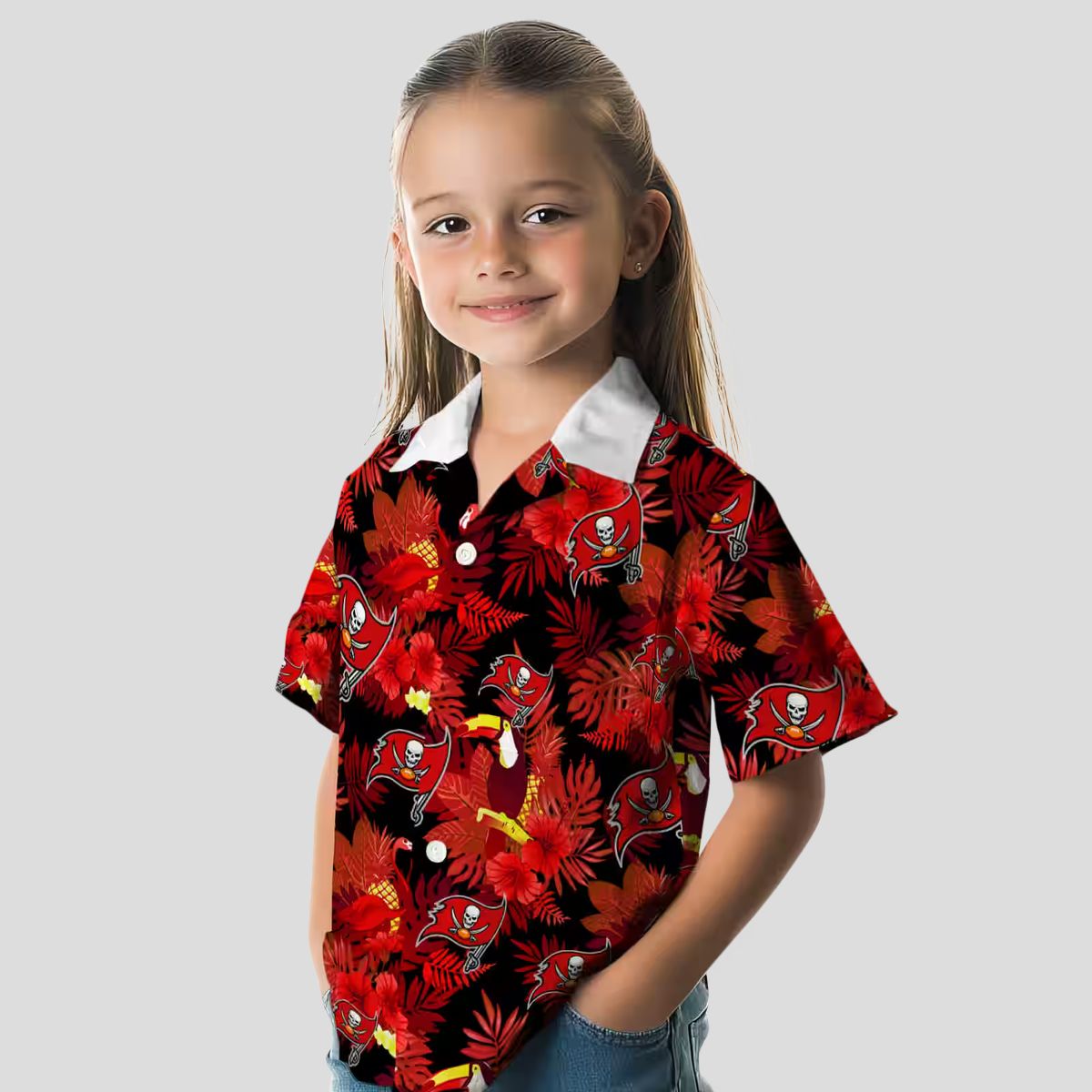 Tampa Bay Buccaneers Tropical Toucan Red Hawaiian Shirt, NFL Fan Summer Apparel