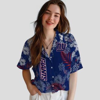 Best Seller New York Giants Hibiscus Print Hawaiian Shirt, Football Tailgate & Beach Outfit