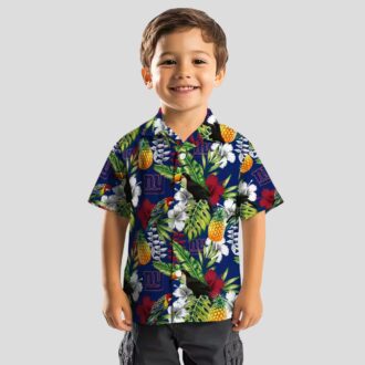 Custom New York Giants Blue Hawaiian Shirt, NFL Tropical Toucan Summer Beachwear
